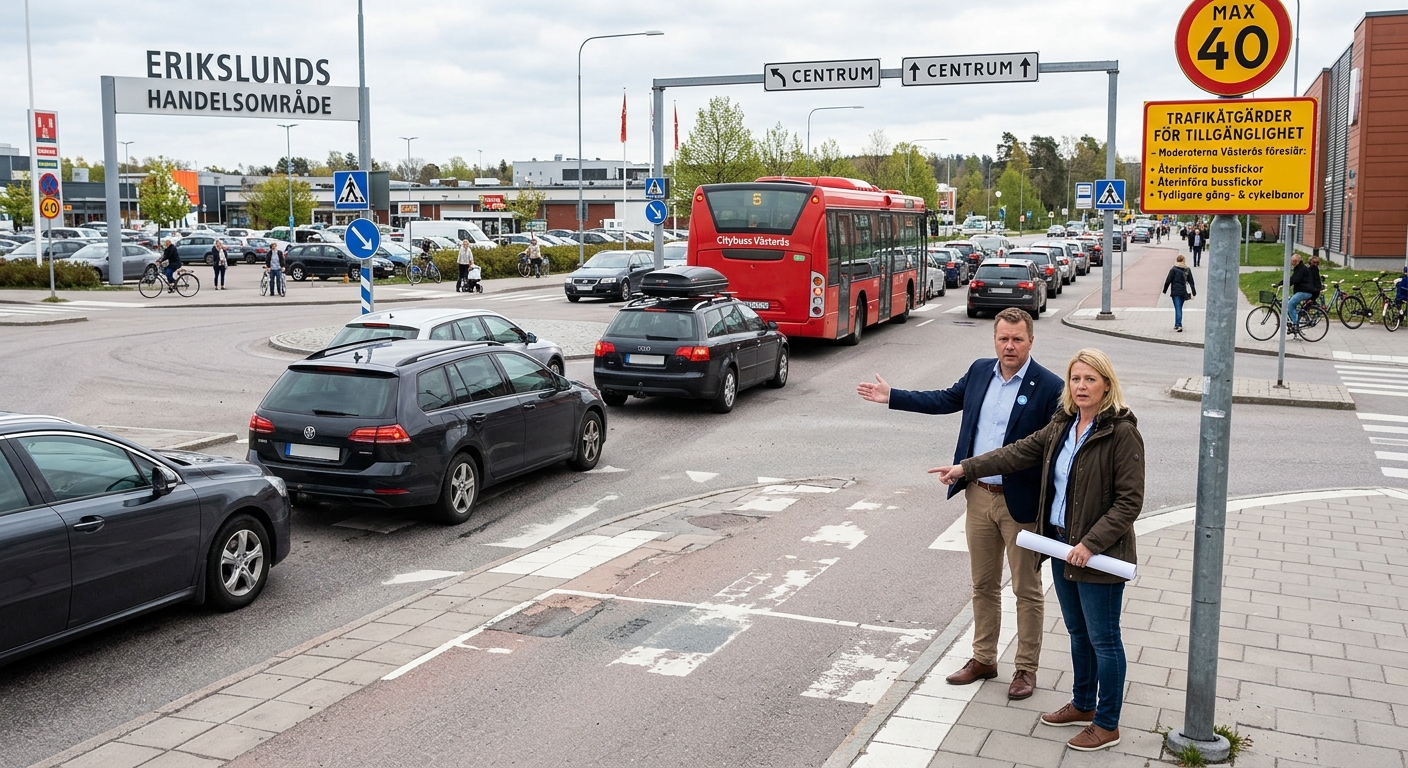 Motion om förbättrade trafiklösningar på Erikslunds handelsområde