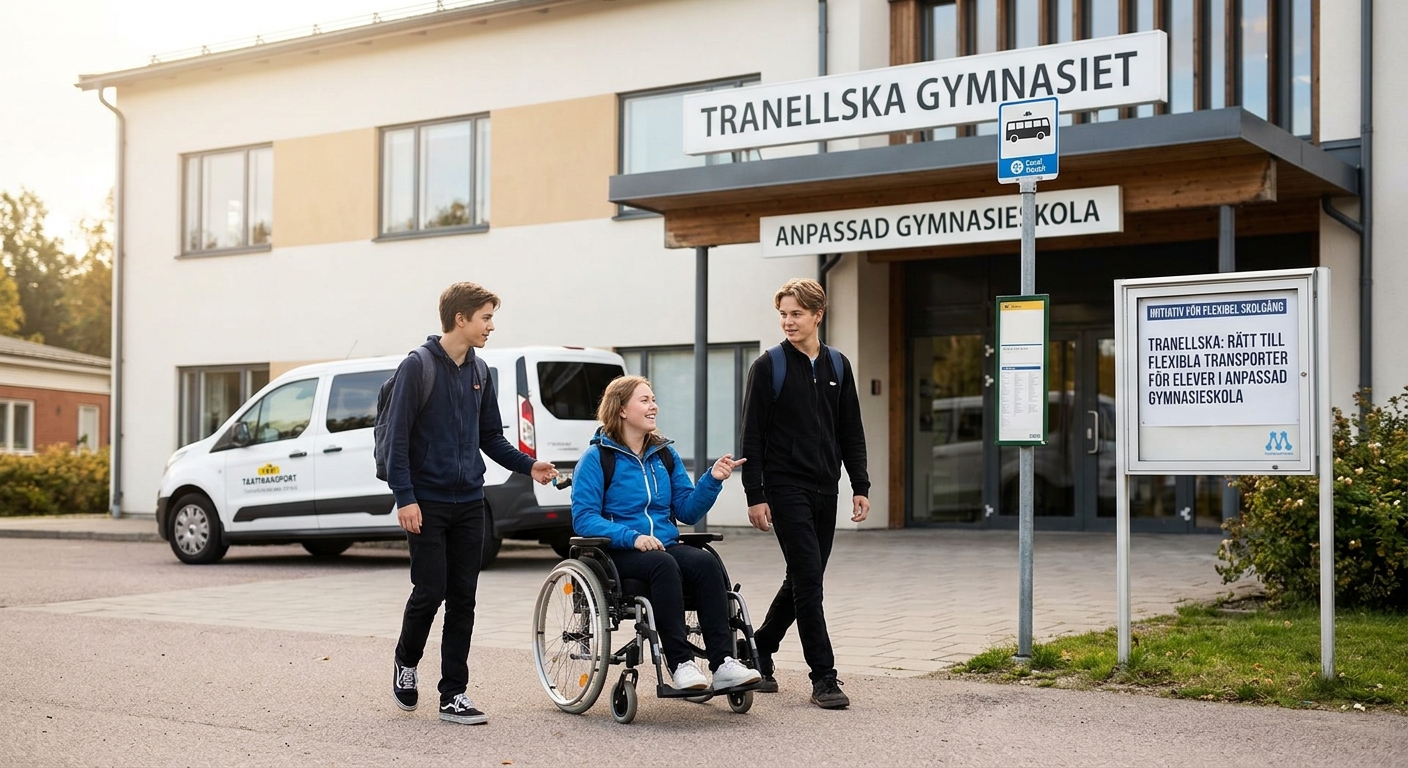 Motion om likvärdighet och taxitransport för anpassad gymnasieskola på Tranellska gymnasiet