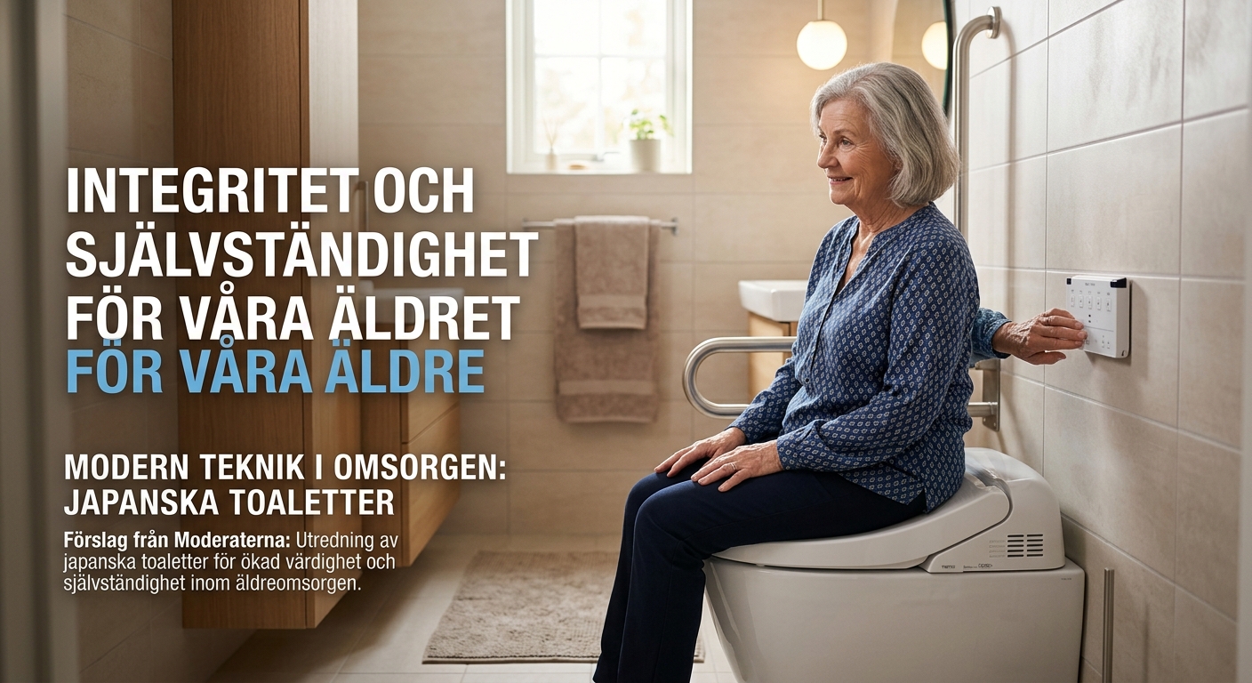 Motion om att stärka självständighet, värdighet och hygien genom japanska toaletter